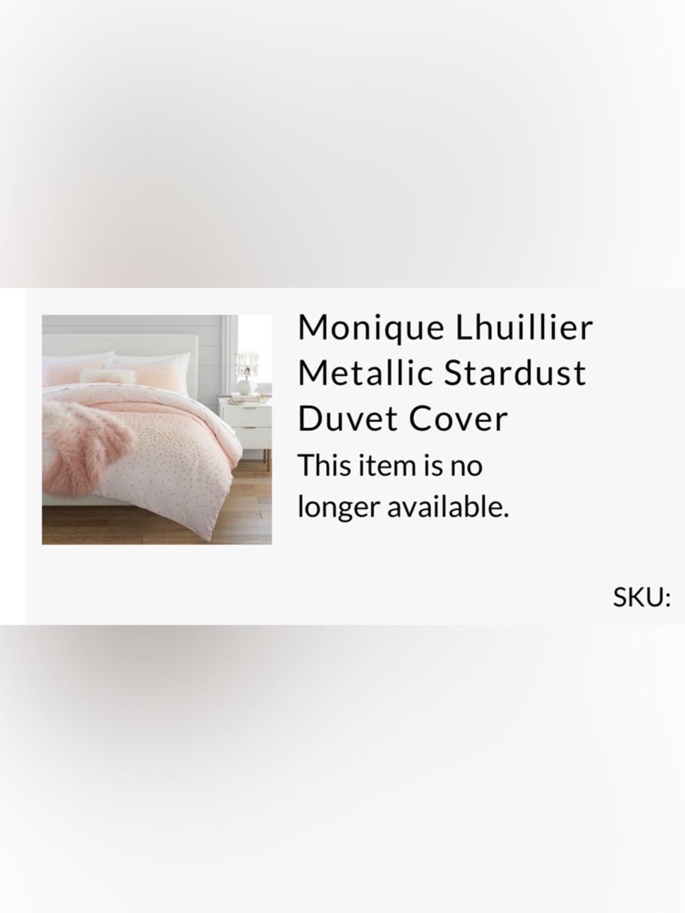 PB Teen Monique Lhuillier Metallic Stardust duvet cover F/Queen Porcelain/Blush